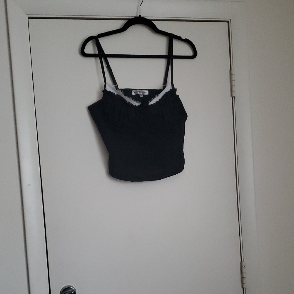 *NWT* Madden Girl's Black and White Peek A Boo Lace Bustier